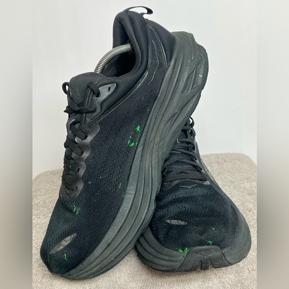 Hoka One One Bondi 8 Mens 11.5 4E X-Wide Triple Black Shoes Sneakers Running main image 12